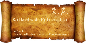 Kaltenbach Priszcilla névjegykártya